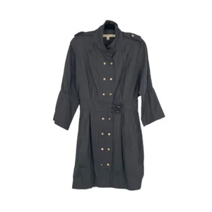 French Connection Denim Womens Vintage Double Breasted Belted Trench Coat Size M - Picture 1 of 10