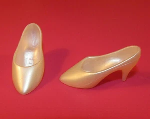 Zapatos de muñeca Jackie Kennedy Franklin Mint "Pearlized" "Peach Day" SOLO - Imagen 1 de 3