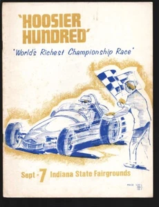 Sports Pub: Hoosier Hundred USAC Auto Race Program-9/8/1968-USAC-Al Miller-AJ... - Picture 1 of 1