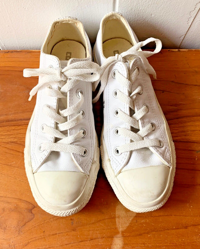 Sneaker Converse da donna bianca in pelle taglia 6