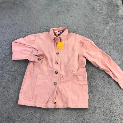 LF Markey Jacket Womens 4 US Puff Sleeve Chore Coat Pink Barn Jean Jacket - Image 1 of 4