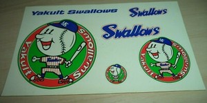 Vintage Tokyo Yakult Swallows Stickers Nippon Professional League Japan
