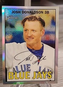 Josh Donaldson 2016 Topps Heritage Chrome Refractor /567 #483 Toronto Blue Jays - Picture 1 of 2