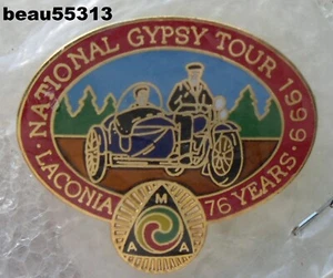 ⭐"VINTAGE" AMA 1999 LACONIA NATIONAL GYPSY TOUR GREAT FOR INDIAN HARLEY VEST PIN - Picture 1 of 1