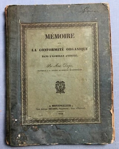 MEMOIRE SUR LA CONFORMITE ORGANIQUE DANS L'ECHELLE ANIMALE PAR ANT. DUGES 1832 - Bild 1 von 10
