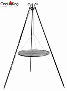 Schwenkgrill H 180 cm mit Grillrost Ø 70 cm aus Rohstahl Dreibein Grill Tripod - Imagen 1 de 5