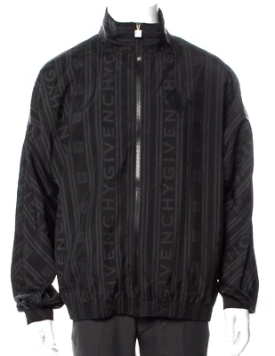 Chaqueta bombardero WINDBRAKER 2.7K auténtica nueva con etiquetas para hombre GIVENCHY negra/gris LOGO Foto 1 de 4