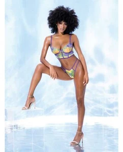 Embroidered Bralette & Strappy Panty Tuscany Yellow - Picture 1 of 6