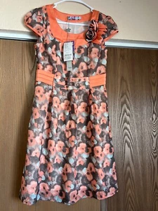 Svienlen Orange Floral Mini-Dress Women's Medium NWT - Picture 1 of 6