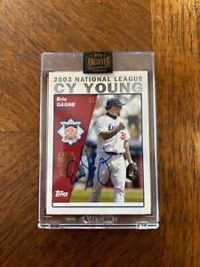 2022 Topps Archives Signature Series NL Cy Young Eric Gagne 11/35 Auto Encased