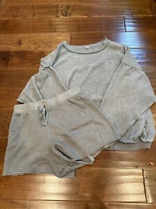 Free People Comfy Grey Lounge Set Size Small