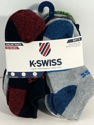 Paquete económico de 10 pares de calcetines K Swiss para niño talla 6-8 Foto 1 de 4