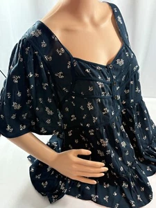 REWIND SHORT FLUTTER SLEEVE BABYDOLL TOP W/ SWEETHEART NECKLINE SIZE XL - Picture 1 of 2