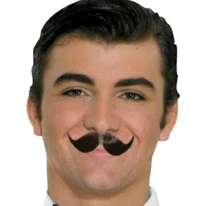 Winged English Moustache Fancy Dress Up Halloween Costume Accessory 3 COLORS - Picture 1 of 4