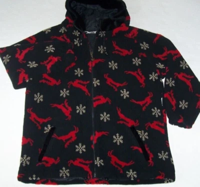 NUEVO CON ETIQUETAS Obermeyer Negro/Rojo RENO VOLADOR Cremallera Completa Chaqueta Anorak Para Mujer M Foto 1 de 4