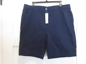 NWT Chico's Size 3 or 16-18 Dark Navy Comfort Waist Straight Leg Shorts - Picture 1 of 6
