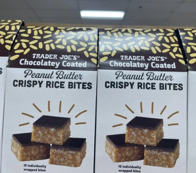 2x Trader Joes Chocolate Coated Peanut Butter Crispy Rice Bites 8.15 oz  NEW - Image 1 of 2