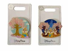 New Disney Shanghai Disneyland Chip & Dale Easter Clarice Blossoms Set Of 2 Pins
