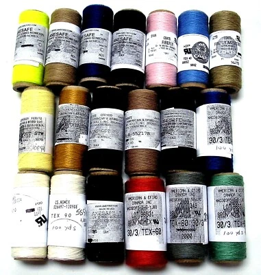 Nomex Fire Retardant Thread 100, 200, 500 yd Spool from Tex 24 up to some Tex 90 - Image 1 of 3