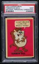 1974 Wonder Bread DC Heroes/Warner Bros Cartoons Tasmanian Devil PSA 9 0ts2