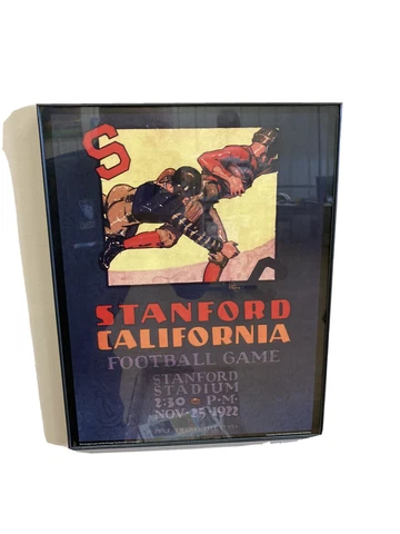 1922 Stanford - California Vintage Football Poster - FRAMED Cover