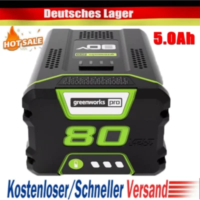 CREABEST 5Ah 80V Li-ion Akku für Greenworks GBA80200 GBA80400 G80B4 GD80BL GD80BC GD80SB