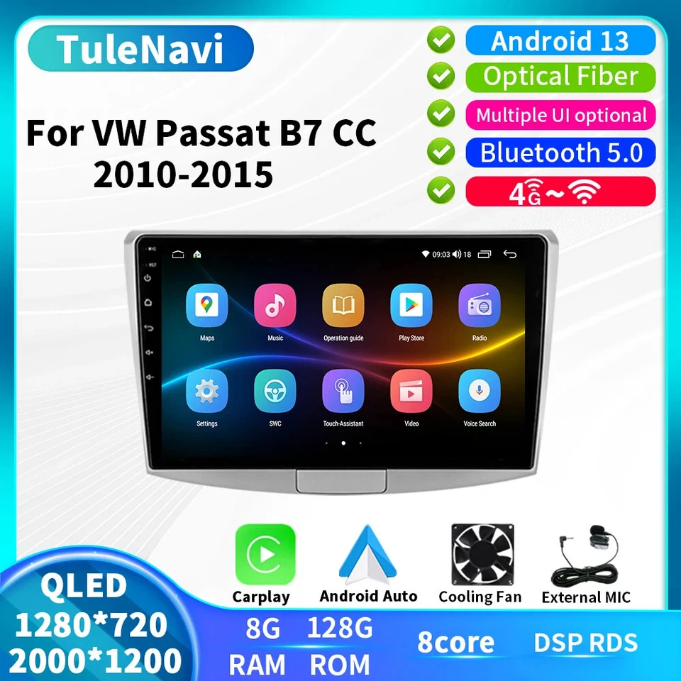 For VW Volkswagen Passat 7 B7 CC 2010-2015 Car Radio Player GPS Multimedia Video - Bild 1 von 4