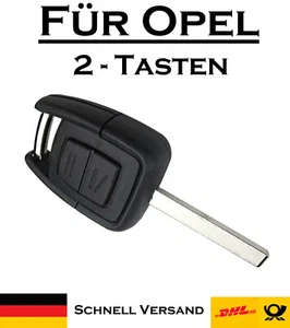 1x Autoschlüssel Gehäuse für Opel - Ersatz 2 Tasten PKW Fernbedienung KS08 - Bild 1 von 5