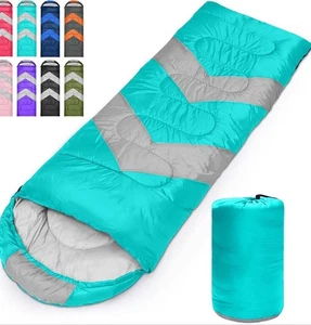 Tesmien 3-4 Jahreszeiten Schlafsack Erwachsene Kinder Warm Winter Sommer Camping Wandern Neu - Bild 1 von 7