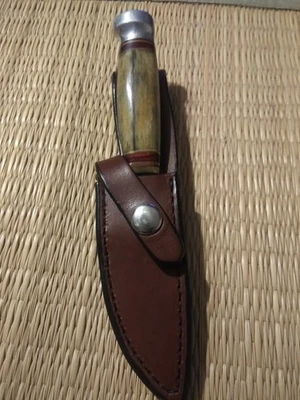 Cuchillos Hess Cuchillo con mango de hueso Hecho en Gladstone MI EE. UU. con funda Foto 1 de 4