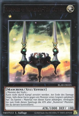 YuGiOh Nummer 4: Numeron-Tor Catvari BLAR-DE025 Ultra Rare NM 1st - Bild 1 von 2