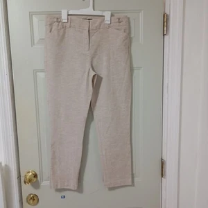 7th Avenue Design Studio NY&C Pants Womens 10 Linen Blend Straight Leg - Picture 1 of 11