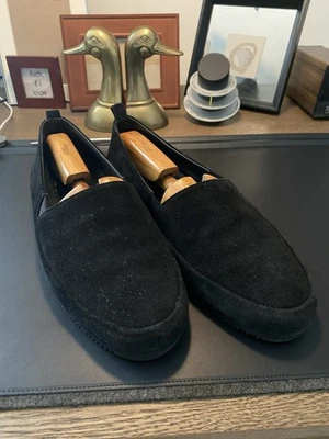 Alpargatas Mocasines Hombre Usadas Gamuza Mulo Negras Edición Mr Porter Talla 10.5M  Foto 1 de 4