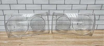 Par de faróis de vidro Mercedes Benz W123 C123 S123 Hella usado fabricante de equipamento original - Imagem 1 de 4