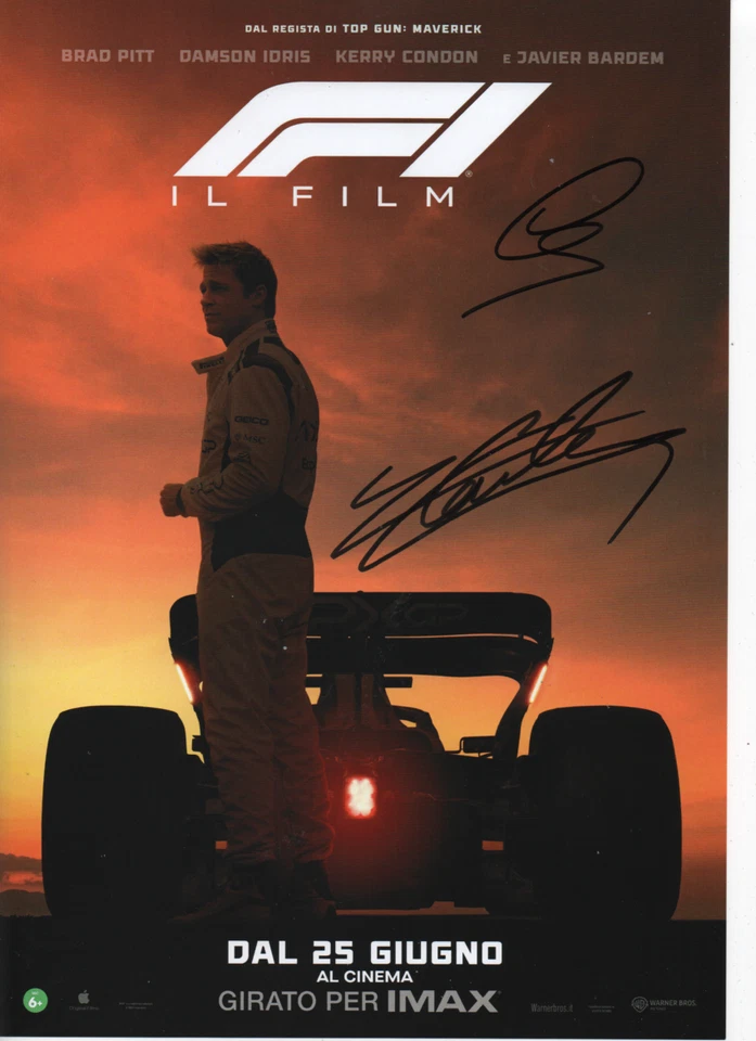 Charles Leclerc Lewis Hamilton signed italian poster F1 movie 2025 . COA . - Image 1 of 1