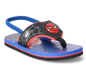 SpiderMan Toddler Light-up! Jungen Backstrap Flip Flop Sandalen Größe 11/12 - Bild 1 von 8
