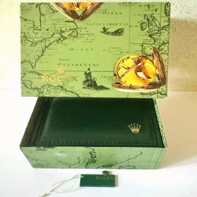 Genuine ROLEX Vintage 1980's Leather Green Box 12.00.71. & Green Hand Tag - Image 1 of 4