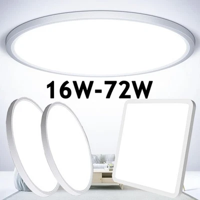 LED Deckenlampe Panel Deckenleuchte Schlafzimmer Bad Wohnzimmer Flur lampe IP44 - Bild 1 von 4