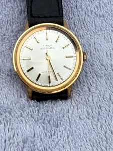Vintage 1977 Timex Viscount Series Automatic Mechanic Herrenuhr 35mm läuft - Bild 1 von 14