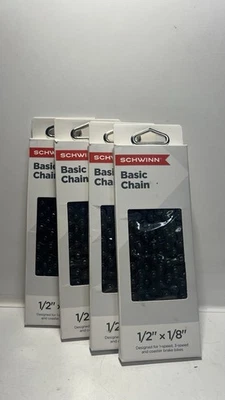4xSchwinn Bicycle Repair Coaster Brake Bike Basic Chain SW75246 -Black 1/2"x1/8" - Image 1 of 4