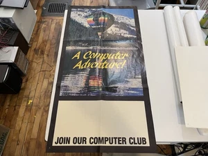 Rare Apple Hot Air Balloon Poster “A Computer Adventure” Join Our Computer Club - Picture 1 of 4