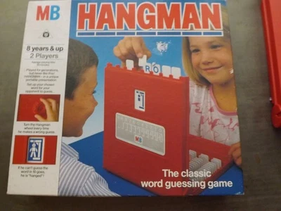 Hangman MB Game Vintage Family Fun Word Guessing Games 1988  - Image 1 of 4