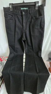 Jeans donna Ralph Lauren nero taglia 12 perline cuciture laterali gamba dritta - Foto 1 di 7