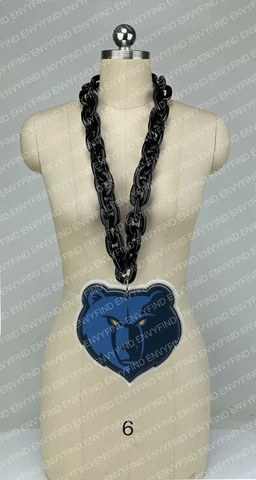 New NBA MEMPHIS GRIZZLIES Gameday BIG Fan Chain BLACK Fanchain Cover