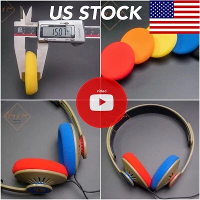 Large Thick Foam EarPad Cushion Sponge For Koss KPH30i KHP30i SPORTAPRO PORTAPRO - Image 1 of 4