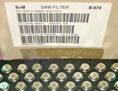 (LOTE DE 10 PIEZAS) B674, FILTRO DE SIERRA PARA APLICACIONES DBS/TVRO, FRECUENCIA CENTRAL 480,0 MHz Foto 1 de 4