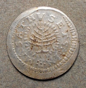 Worcester’s Celebration Of Mass. Bay Tercent. 1630-1930 Pine Tree Shilling Steel - Picture 1 of 2