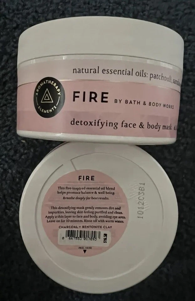 Baño y Cuerpo 2 Piezas Aromaterapia Elementos de Fuego Mascarillas Faciales y Corporales Descontinuadas Nuevas Foto 1 de 1