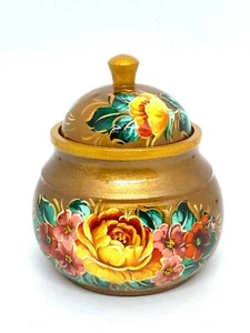 Ukrainian Box Hand Painted Wooden box Box for salt or sugar Gift for Her - Picture 1 of 7