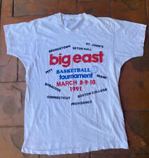 Vintage 1991 Big East Basketball Tournament Seton Hall Single Stitch T-Shirt XL